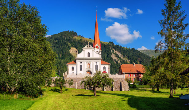 Marbach village in Entlebuch, Lucerne, Switzerland