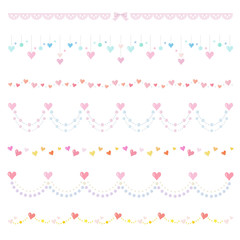 ハートの装飾ライン / vector eps