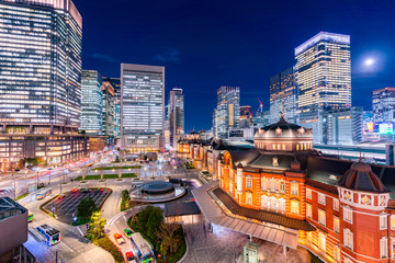 東京駅丸の内口から見た東京駅（2020年1月） - obrazy, fototapety, plakaty