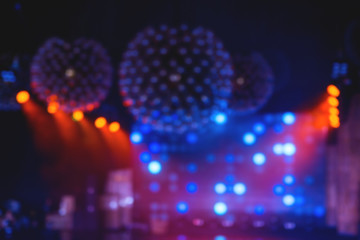 Blur background with bokeh light at a music concert Defocused background