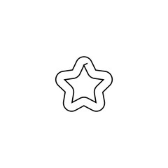 Star icon. Rating point symbol. Logo design element