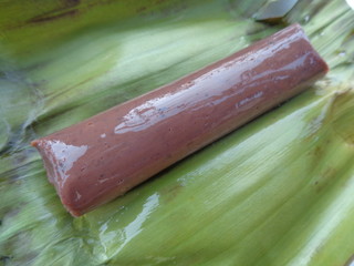Close up view of getuk pisang kediri. traditional snacks handed down from the royal era. Made from plantain king jackfruit banana or pisang raja nangka. The sweet taste of hard texture. © Mang Kelin
