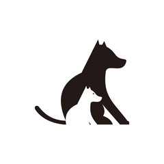 Veterinary clinic with dog logo vector image