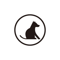 Dog vector icon illustration sign