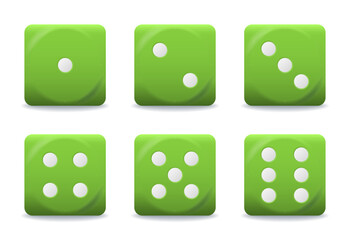 vector green dices