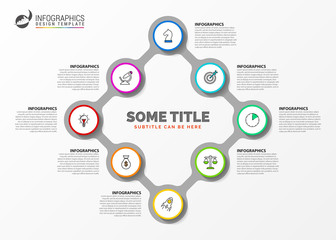 Infographic design template. Creative concept with 8 steps