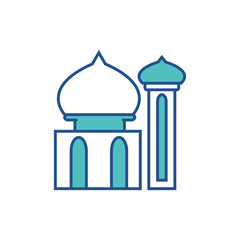 mosque icon collection, trendy style