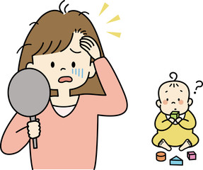 産後トラブル（抜け毛）