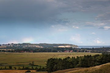 Naklejka premium Blick von den Zickersche Berge zum Nordperd in Göhren auf der Insel Rügen