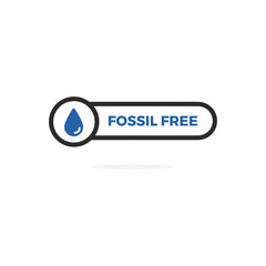 Vector Illustration of Fossil Free Oil Drip