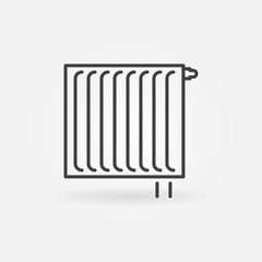 Steel Panel Radiator vector concept outline icon or symbol