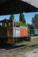 Kingston. South Island New Zealand. Abandoned train. Locomotive