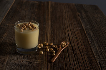 boza on wood background