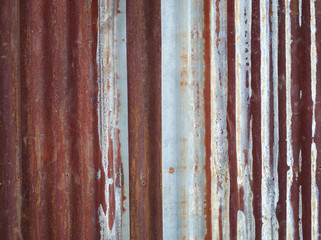 Old Zinc rust texture and background, Wall steel older dirty grunge surface fence. Abstract Image.