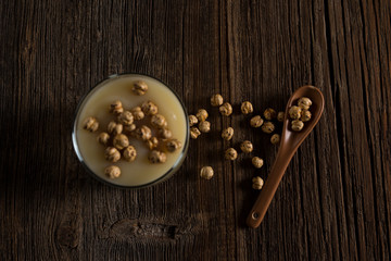boza on wood background