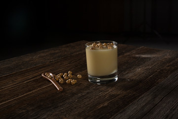 boza on wood background