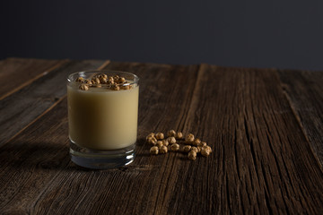 boza on wood background