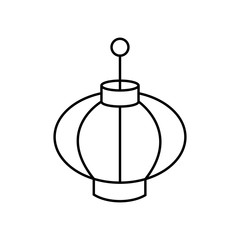 Lampion, traditional chinese latern icon vector in line style