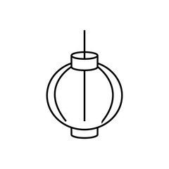 Lampion, traditional chinese latern icon vector in line style