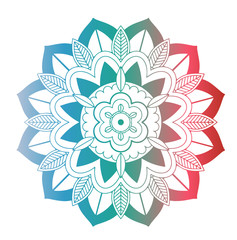 Mandala patterns on isolated background