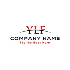 Initial letter YLF, overlapping movement swoosh horizon logo company design inspiration in red and dark blue color vector