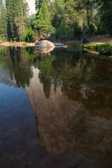 El Capitan reflecting in the Merced River