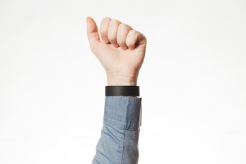 Black event mockup bracelet on hand. Personal wristband on adhesive paper. Ticket.