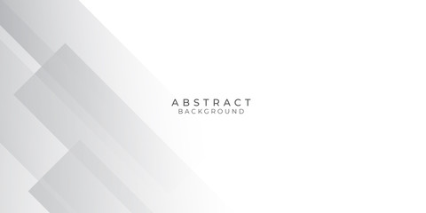 White Grey Silver Box Rectangle Abstract Background Vector Presentation Design