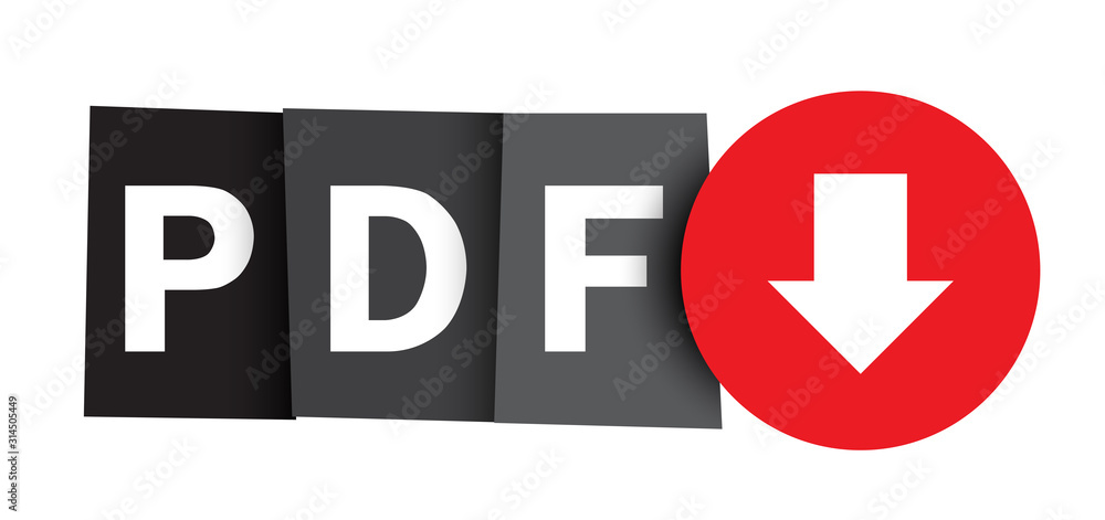 Poster pdf black and red vector typography web button