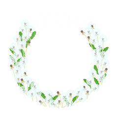 vector flowers frame pattern