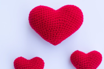 Beautiful red heart on a natural bokeh background. Valentine's Day .