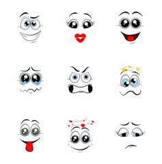 Cartoon emoji vector