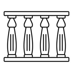 Egypt temple towers icon. Outline egypt temple towers vector icon for web design isolated on white background