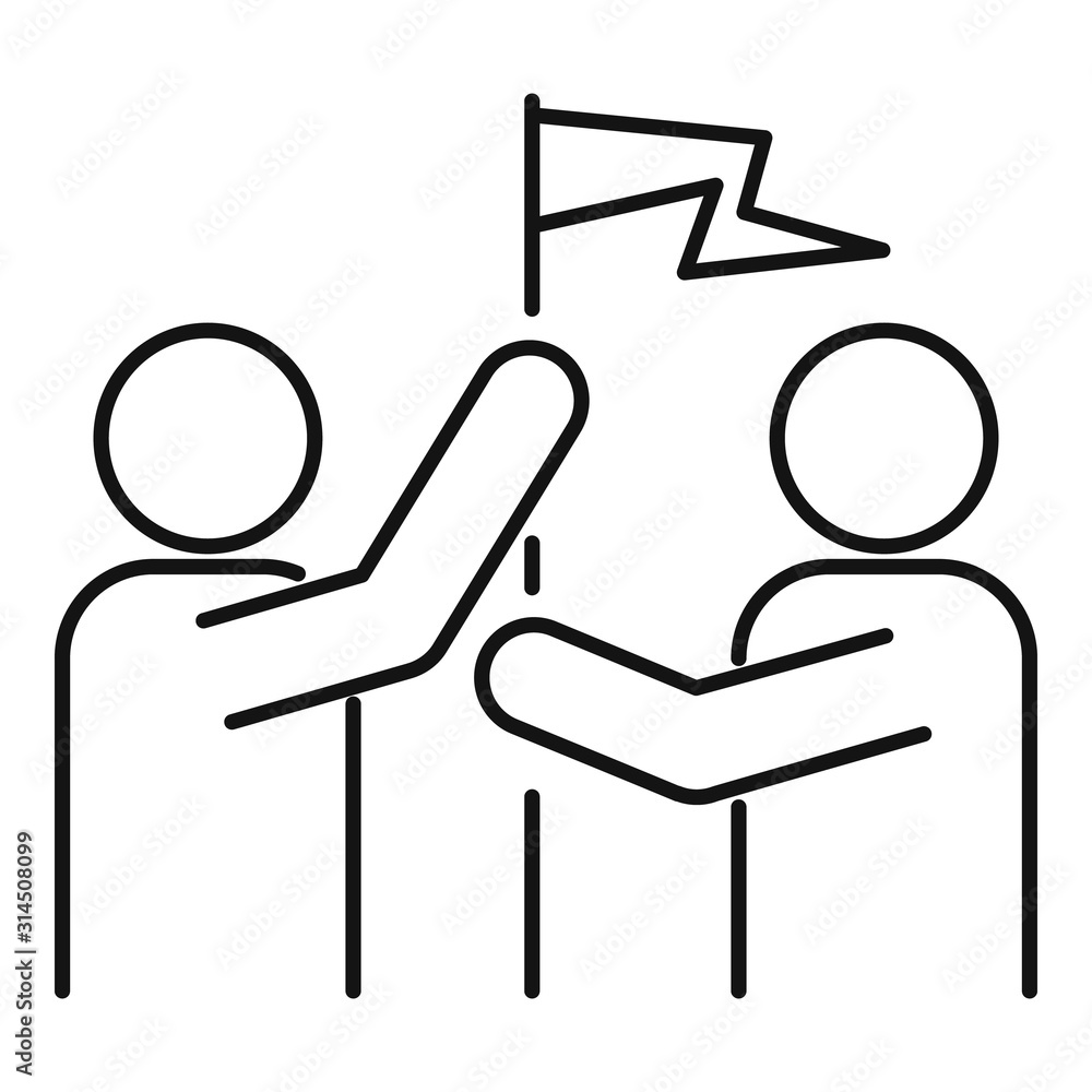 Poster target cooperation icon. outline target cooperation vector icon for web design isolated on white bac