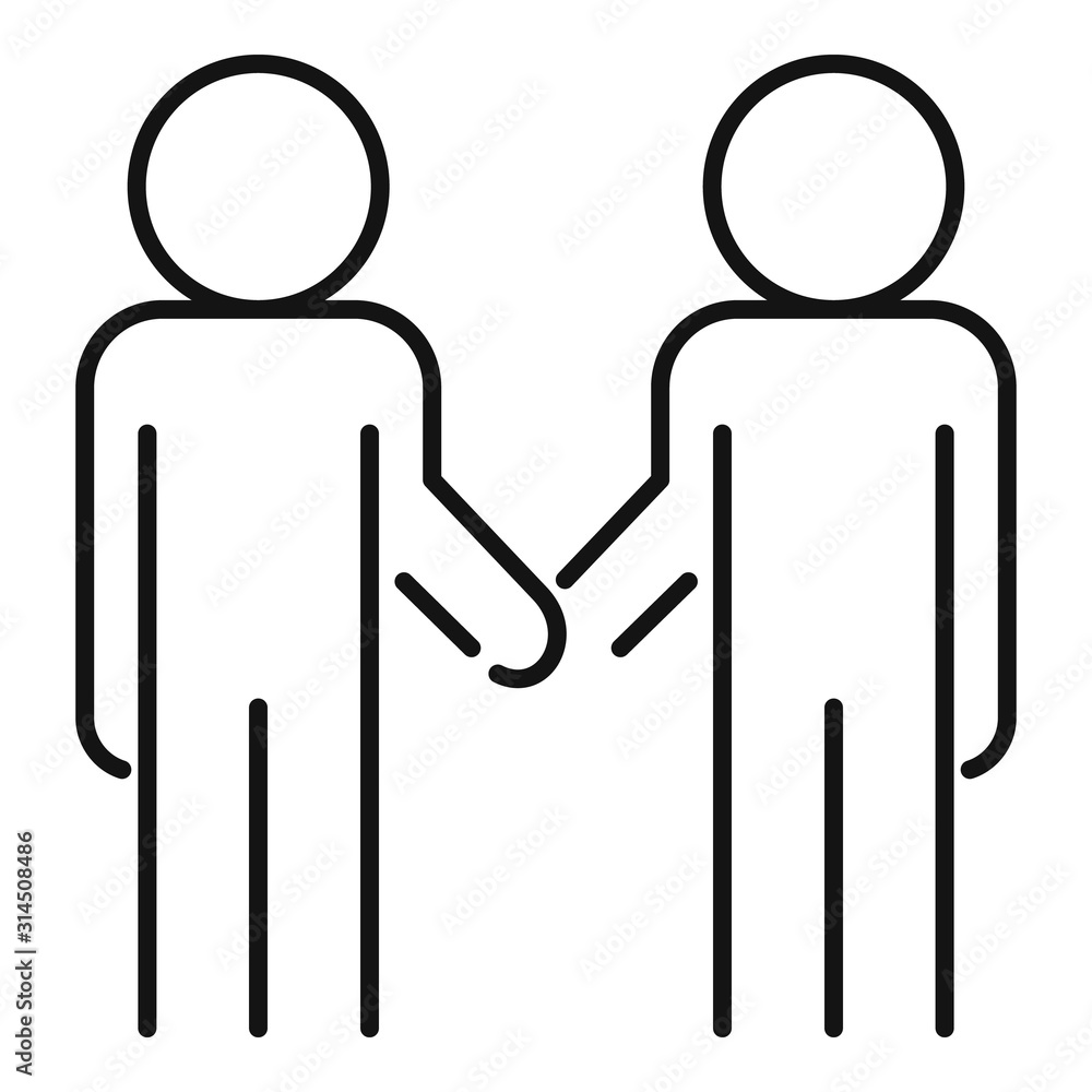 Poster cooperation relationship icon. outline cooperation relationship vector icon for web design isolated 