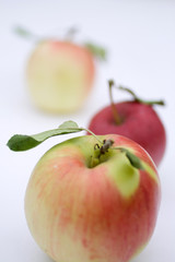 Juicy apples isolated on white background