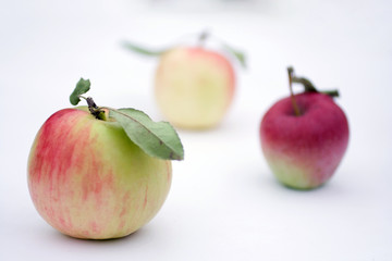 Juicy apples isolated on white background
