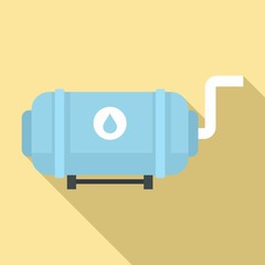Full milk tank icon. Flat illustration of full milk tank vector icon for web design