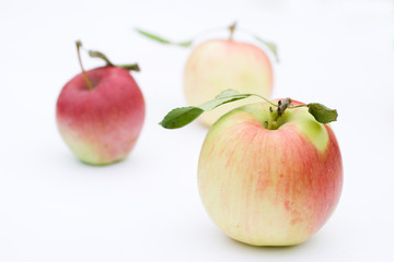 Juicy apples isolated on white background