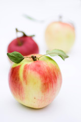 Juicy apples isolated on white background