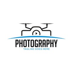 Fototapeta na wymiar Drone photography logo simple and clean design