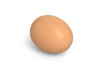 3d rendering egg on white background