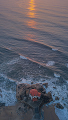 Drone, Mavic pro, Dji, aerial, mavic pro 2, zoom, church, chapel, peace, love, faith, sunset, sea, beach, beautiful, waves, stones, sand, heat, colors, fiar, fire, 