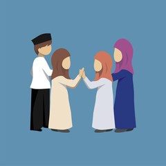 Muslim, arabic vector and illustration