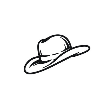 Cowboy hat vector icon