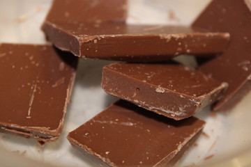 small pieces of milk chocolate