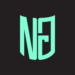 NG Logo monogram with ribbon style design template