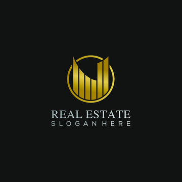Real estate letter N logo graphic concept