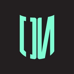 ON Logo monogram with ribbon style design template