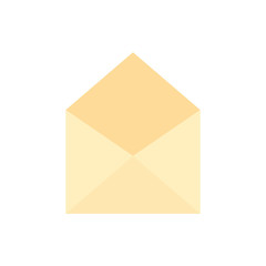 This is envelope and paper, heart. Letter on white background.